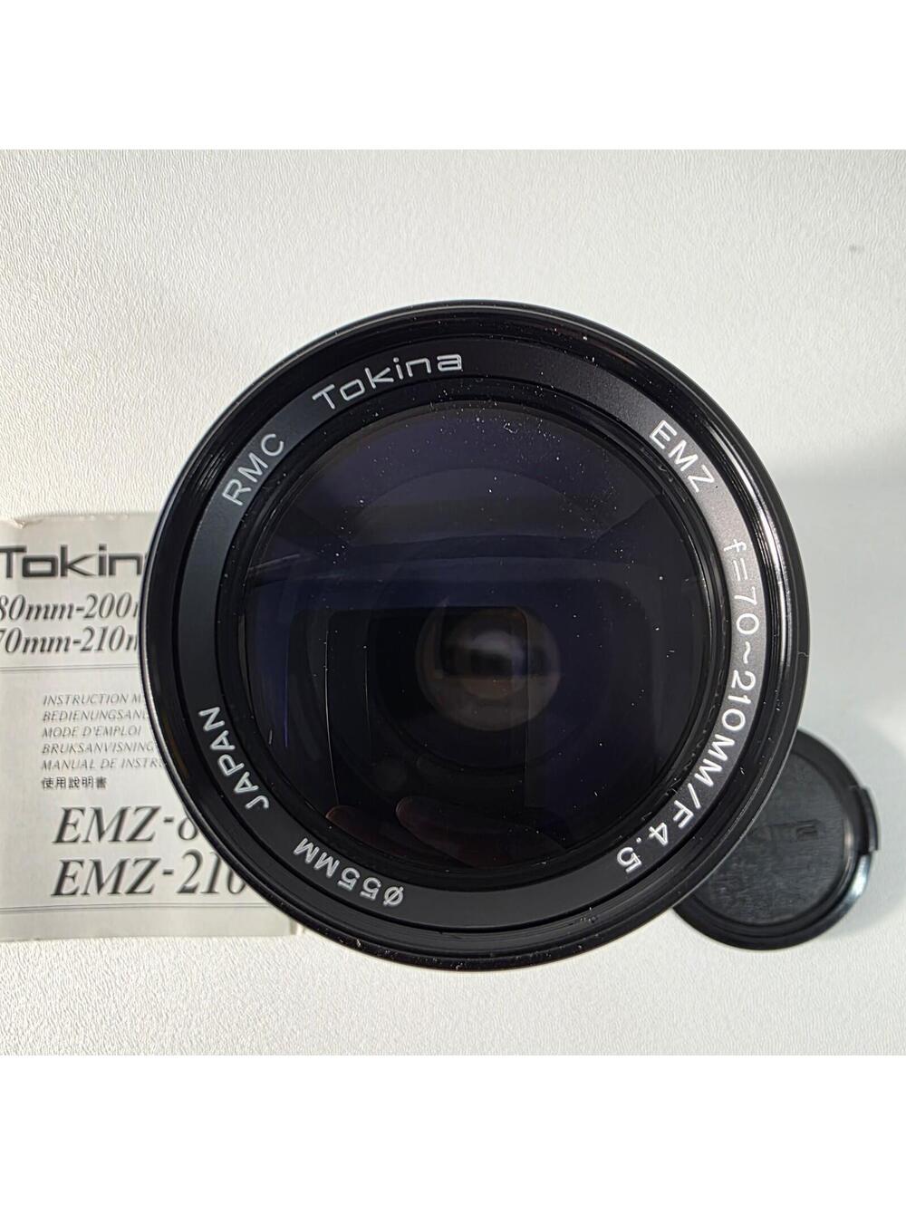 Tokina RMC EMZ 70-210mm f/4.5 Manual Zoom Telephoto Lens W/Caps & Manual